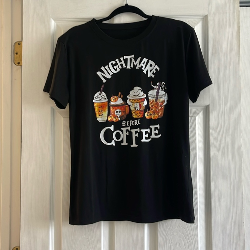 Halloween Tee Nightmare Before Coffee